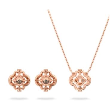 Swarovski Sparkling Dance Set Mixed Cuts Clover White Rose Gold