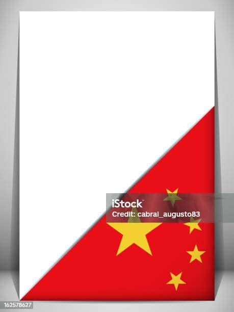 Halaman Balik Bendera Negara China Ilustrasi Stok Unduh Gambar