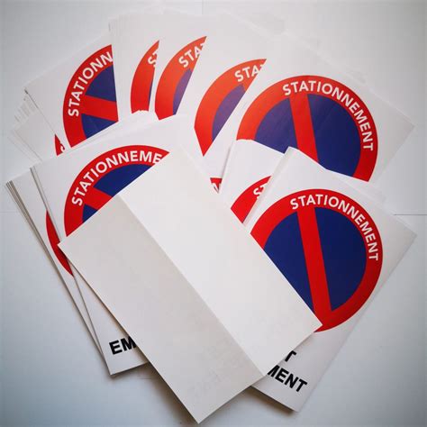 Lots De Grands Stickers De Stationnement Interdit Port Offert