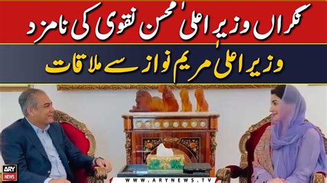 Caretaker Cm Mohsin Naqvi S Meeting With Maryam Nawaz Youtube