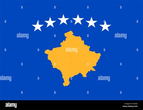 National flag of the Republic of Kosovo Stock Photo - Alamy