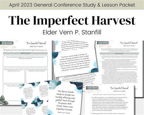 The Imperfect Harvest Elder Vern P Stanfill Conference Talk April