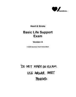 AHA BLS Exam A BLS Annotated Answer Key Basic Life Support Exam A