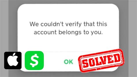 How To Fix Cash App We Couldn T Verify This Account Belongs To You