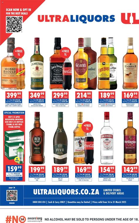 Ultra Liquors Specials from 16/03 - 31/03/2025