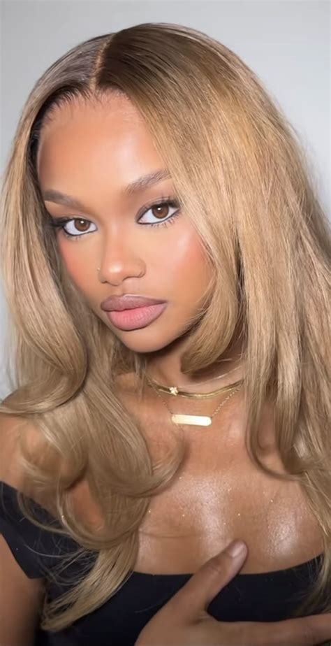 Pin By On Hair In 2025 Brown Skin Blonde Hair Dark Skin Blonde Hair Blonde Hair Color