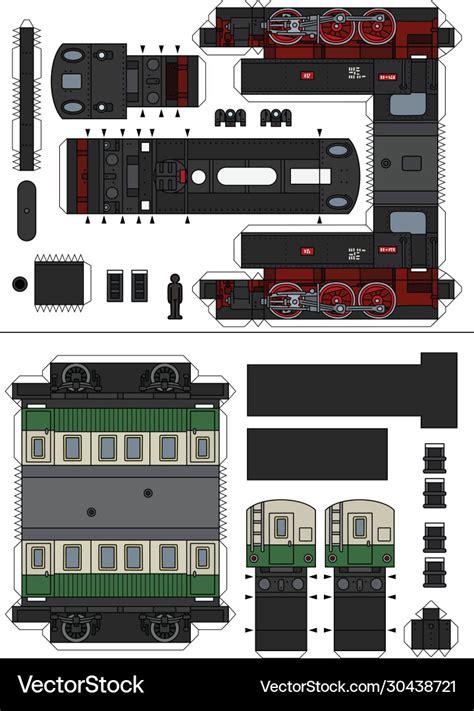 Papercraft Train Templates