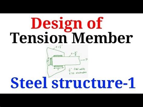 Design Of Tension Member In Hindi Solved Example Steel Structure 1