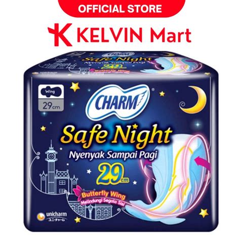 Jual Charm Pembalut Wanita Safe Night 20 S Wing Pck 29 Cm KELVIN Mart