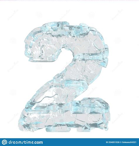 Symbol Made Of Ice 3d Number 2 Stock Vector Illustration Of