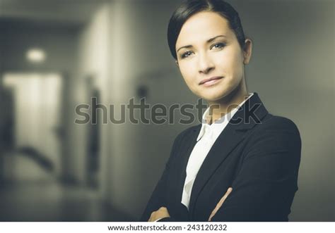 Confident Attractive Business Woman Arms Crossed Stock Photo 243120232