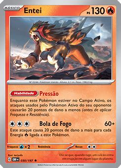 Entei Obsidiana Em Chamas Banco De Dados De Cards Do Estampas