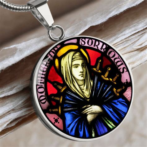 Our Lady Of Sorrows Necklace Pendant Etsy