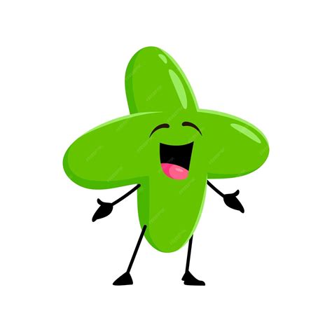 premium vector cartoon math number character   sign