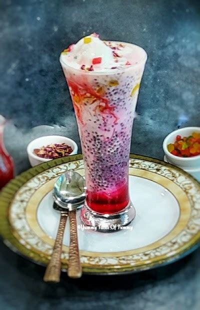 Rose Falooda Recipe Faluda Recipe Yummy Tales Of Tummy