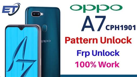 Oppo A7 CPH 1901 Pattern Unlock FRP Unlock By Easy J Tag Box With ISP