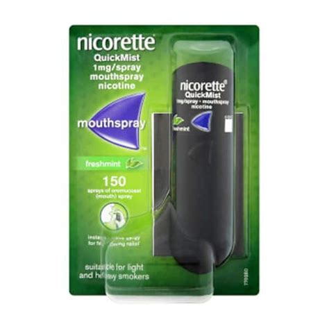 Nicorette Quickmist Freshmint Spray 150 Sprays Glen Pharmacy