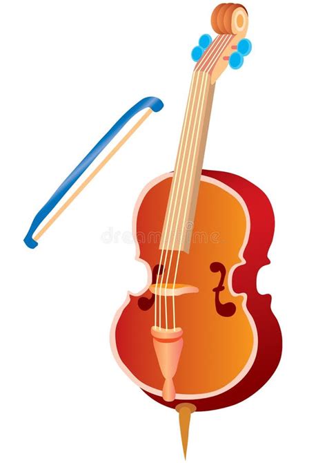 Objeto Isolado De Violino E Arco Numa Ilustra O Do Vetor De Fundo