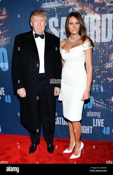 Donald Trump and Melania Trump attend the SNL 40th Anniversary Special at Rockefeller Plaza on ...