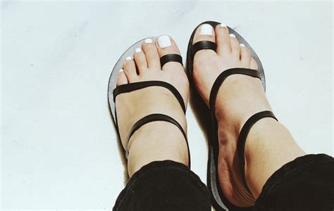 Toe Ring Black Sandals Strappy Sandals Handmade Sandals - Etsy