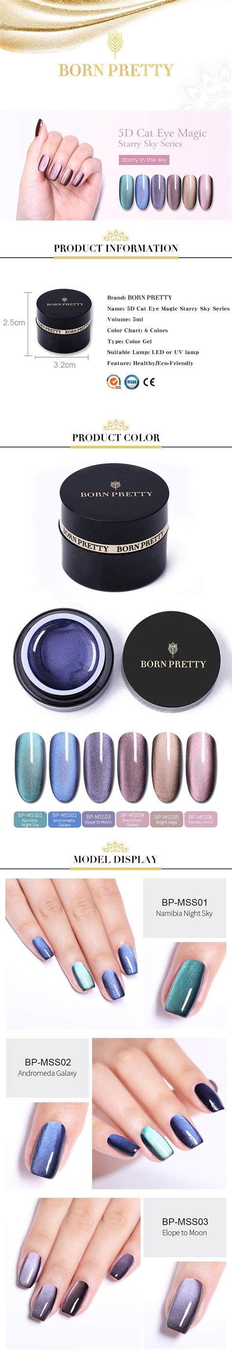 Born Pretty D Cat Eye Nail Gel Ml Mint Nail Polish Nail Polish Pens