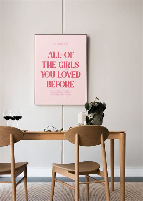 Taylor Swift All Of The Girls You Loved Before Song Lyric Etsy