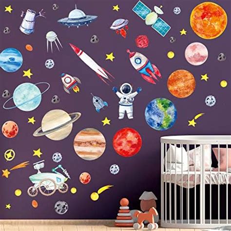 Space Wall Stickers Space Wall Decals Planets Astronaut Rocket