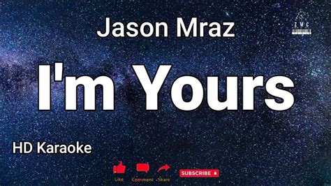 Im Yours Jason Mraz Zmc Karaoke Youtube