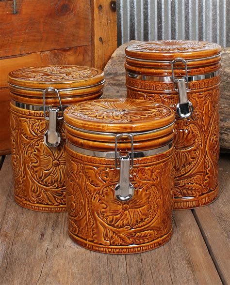 Tooled 3 Piece Canister Set Home Decor New Arrivals Features