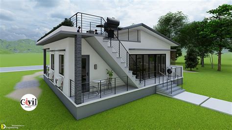 100 SQ.M. Modern House Design Plans 10.0m x 10.0m With 3 Bedroom - Engineering Discoveries ...