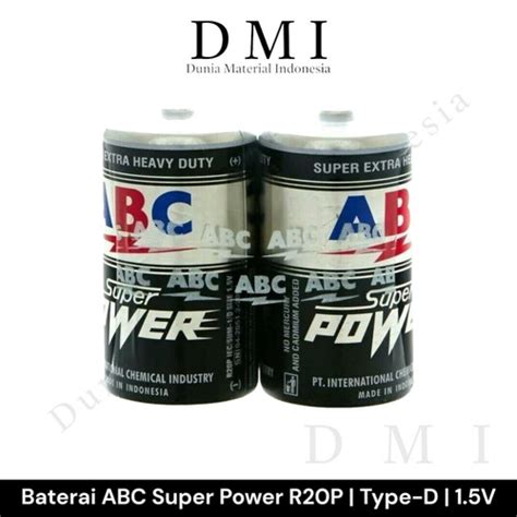 Jual Baterai Abc Super Power Tipe D V Batu Batre Battery Super