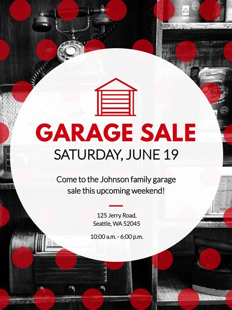 Garage Sale Poster Template | Visme