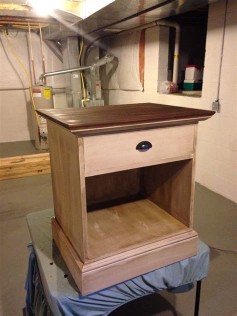 Refinished Nightstand Painted With Poppies And A Stain Glaze