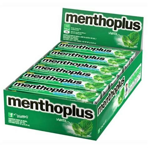 PASTILLAS MENTHOPLUS SABOR MENTA SIN TACC CAJA X 12 UNIDADES