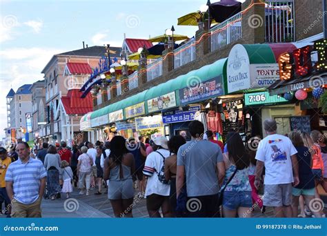 The Famous Boardwalk In Ocean City Maryland Editorial Stock Photo