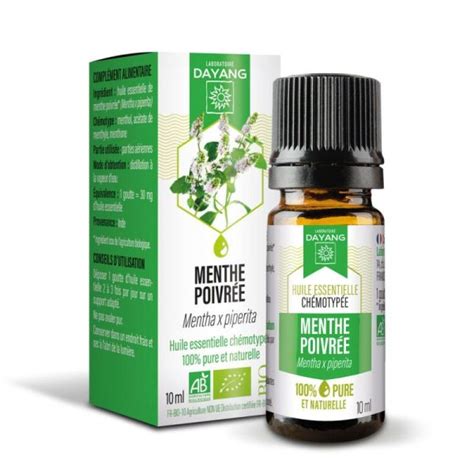 DAYANG BIO Huile Essentielle MENTHE POIVREE 10ml 3760162132069