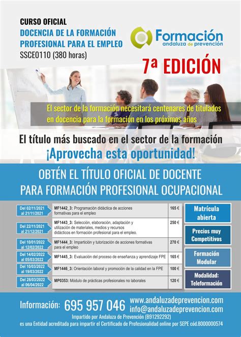 Docencia De La Formaci N Profesional Para El Empleo S Ptima Edici N