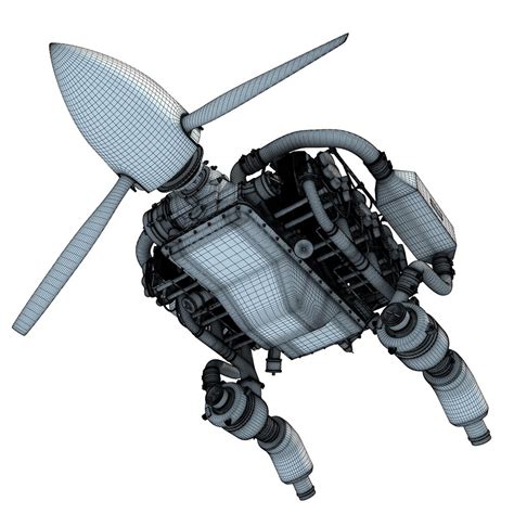 Continental Io 550 Aircraft Engine 3d Model Download Engine On