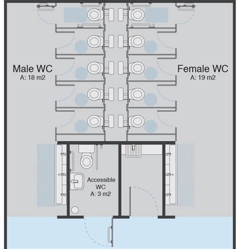 Figure 3 - Secondary school layout | Public restroom design, School ...