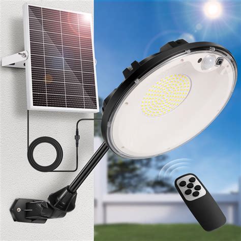 Deerdance Solar Shed Light Indoor Outdoor 3500LM 4 Light Modes Daytime