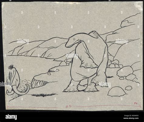 Original artwork for a frame of Winsor McCay's animated film Gertie the ...