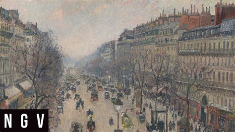 Camille Pissarros Boulevard Montmartre Morning Cloudy Weather Youtube