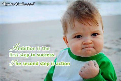 Ambition Is The First Step To Success Encouraging Quotes Success