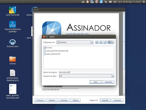 Assinador SERPRO Assinando Arquivos Em Formato PDF