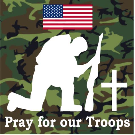 Pray For Our Troops Camouflage Sticker U S Custom Stickers