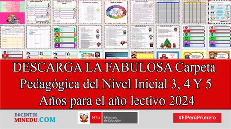 DESCARGA LA FABULOSA Carpeta Pedagógica del Nivel Inicial 3 4 Y 5 Años