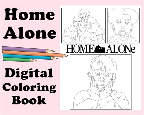 Home Alone Digital Coloring Book Instant Print Pdf Kevin Mcallister