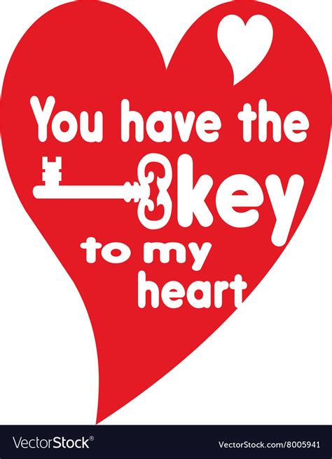 Key To My Heart Royalty Free Vector Image Vectorstock