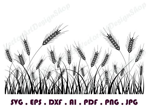 Wheat Svg Wheat Svg Grain Svg Wheat Clipart Wheat Files Etsy Canada