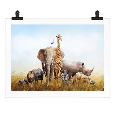 Poster Afrikanische Tiere Wall Art De